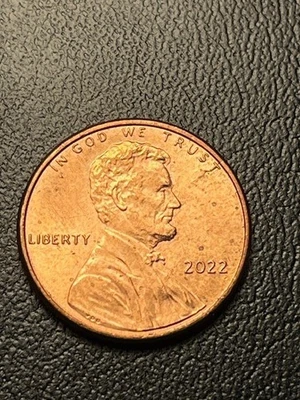 2022 Penny - Die Crack Through T Obverse Side - Free Shipping - A112 - Image 1 of 3
