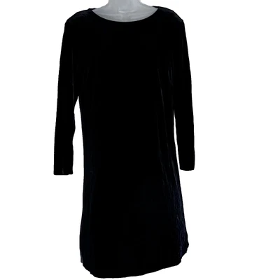 Новый с Ярлыками Susan Graver платье Sz M черный бархат колена вечеринки праздник оболочка эластичной мягкий - Изображение 1 из 4