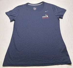 NIKE USA Diving Womens Size Medium Short Sleeve Shirt Swimming Olympics - Picture 1 of 8