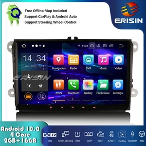 9" Android 10 Car Stereo Sat Nav CarPlay For VW Passat Golf Touran T5 Polo Caddy - Picture 1 of 13