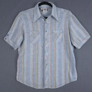 Vintage Kennington California Retro Shirt Mens XL Striped Lightweight Button Up - Picture 1 of 10