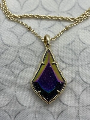 Kendra Scott Faceted Alex Convertible Necklace Iridescent Blue Goldstone - Image 1 of 4