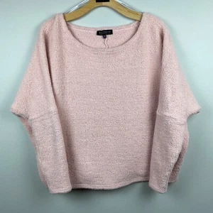 Eloquii Pullover Damen 18/20 rosa schulterfrei Plüsch Fleece weich kuschelig bequem Plus - Bild 1 von 11
