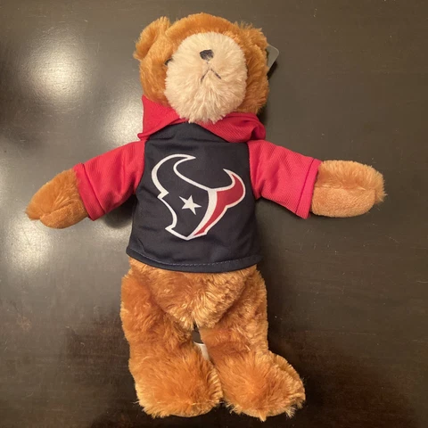 NFL Houston Texans Plush Bear With Hoodie. 2019 Good Stuff. NWT 13” Cover