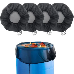 4 Pack 39Inch Mesh Cover for Rain Barrel with Drawstring Barrels Cover Netting - Picture 1 of 7