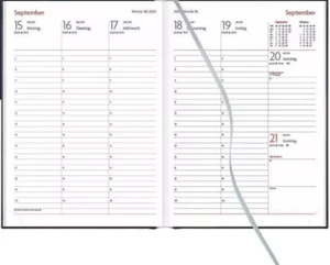Buchkalender A5, 2025, 2 Seiten = 1 Woche Chefplaner Kalender Taschen - Bild 1 von 2
