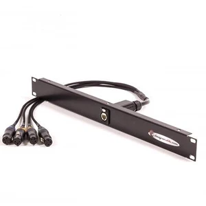 Audio or DMX Over Cat Adapter. Female Cat5e Socket to 4 Female XLRs. Panel Mount - Picture 1 of 2