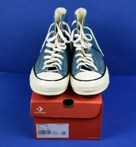 Converse Deep water Blue Canvas Chuck Taylor HiTop Sneakers 8m Ortholite insoles - Picture 1 of 5