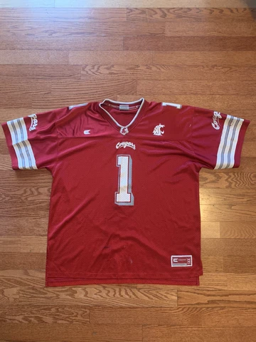 Vintage 90s Colosseum Washington State Cougars COLLEGE FOOTBALL JERSEY Mens 2XL Cover