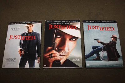 Lot of 3 Justified DVD Box Sets - Complete Season 1,2,3 Foto 1 de 4