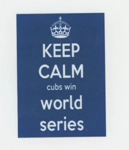 Cubs WIN ⚾World Series Keep Calm METAL nevera / caja de herramientas imán - - Imagen 1 de 1