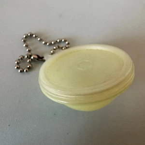 Vintage Tupperware #1306 Wonderlier Bowl w/ Lid Keychain Miniature Clear Yellow - Picture 1 of 5