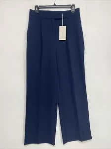 JOIE Trouser Pants Women’s Size 4 Navy Blue High Waisted Business Wide Leg - Picture 1 of 12