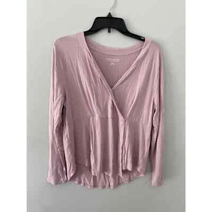 Soft Surroundings Wrap Lavender Purple Shirt Petit Large - Picture 1 of 10