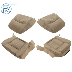 For Ford F150 XLT 2011-2014 Seat Cover Tan Driver+Passenger Bottom & Top Cloth - Picture 1 of 7