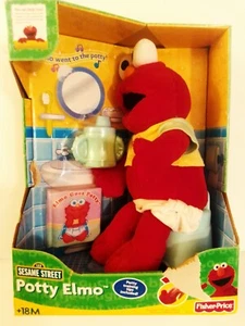 Fisher Price Sesame Street Potty Elmo Approx 13" Tall Mint Toy VG Box Unopened - Picture 1 of 8