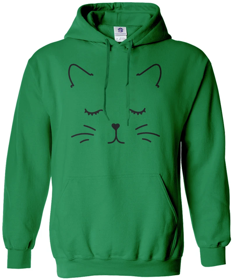 Sudadera con Capucha Unisex Kitty Cat Face Mascota Gatito Amante Regalo Maullido Foto 1 de 1