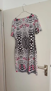 klassisches Emilio Pucci Etui-Kleid schwarz weiss Seidenjersey Seide 36 - Bild 1 von 3