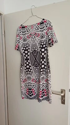 klassisches Emilio Pucci Etui-Kleid schwarz weiss Seidenjersey Seide 36 - Bild 1 von 3