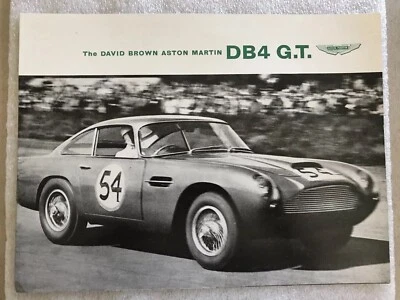 The David Brown Aston Martin DB4 G.T.  Brochure See Photo's Reprint. Rare Own It - Image 1 of 4