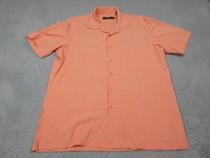 Bugatchi Uomo Shirt Mens Medium Orange Button Up Lightweight Preppy Casual - Picture 1 of 10