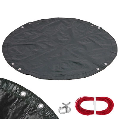 DENOTIP Poolabdeckung Rund | Sommer & Winter Poolplane UV-Resistente Abdeckplane