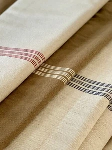 Grain Sack Fabric by the Yard, Ticking Fabric, French Country, Cottage Farmhouse - Picture 1 of 5