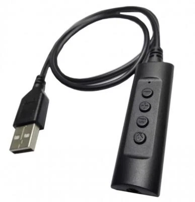 USB External Sound Card to 3.5mm Headset Microphone Converter Audio Cable - 1m - Image 1 of 4
