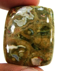 59,00 ct natürlicher Regenwald Jaspis Rhyolith Edelstein Cabochon Drahtwicklung - 21628 - Bild 1 von 2