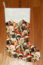 NEW Handmade Holiday Christmas Stocking Boot Animal Canine Puppy Dogs Santa Hats