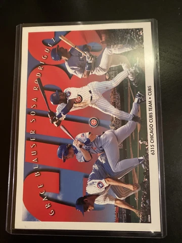 Chicago Cubs Team Sammy Sosa Mark Grace Costacos Mini promo Poster MINT Cover