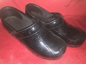 Sanita Clogs schwarz Lack Kroko Größe EU 39, US 8 1/2 Authentic Danish Clogs - Bild 1 von 5