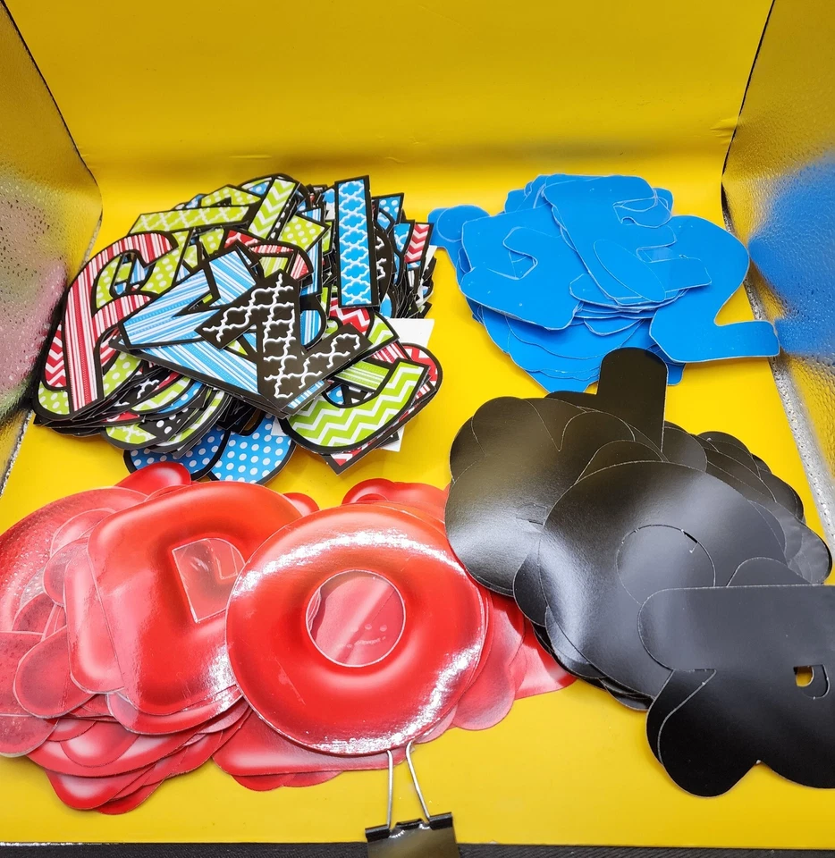 💥Hundreds of Punch Out Coated Letters Numbers Lot Children Learning School - Image 1 of 4