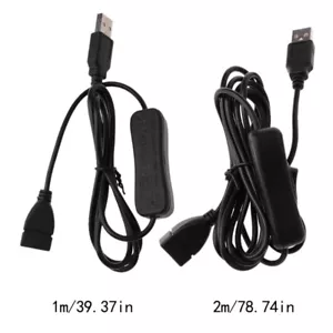Data Sync USB 2.0 Extender Cord USB Extension Cable With ON OFF for PC US - Picture 1 of 11