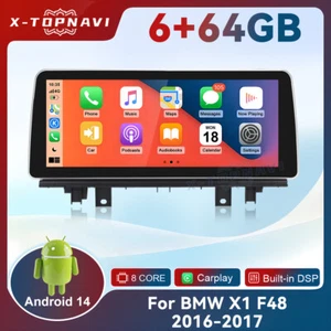 12.3" Android 14 Radio Car Stereo GPS Navi CarPlay 64GB DAB+ For BMW X1 F48 NBT - Picture 1 of 19