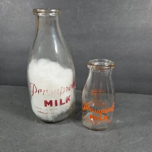 Quart Pensupreme Farm Dairy York Lancaster Pa Penn Milk Bottle & 5" - Picture 1 of 14