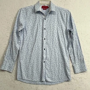 Elie Balleh Italy Casual Shirt men's 20 Blue Floral Long Sleeve Modern Fit - Picture 1 of 8