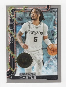 2025-26 TOPPS HOLIDAY BASKETBALL GLITTER STEPHON CASTLE SAN ANTONIO SPURS #H158 - Picture 1 of 2
