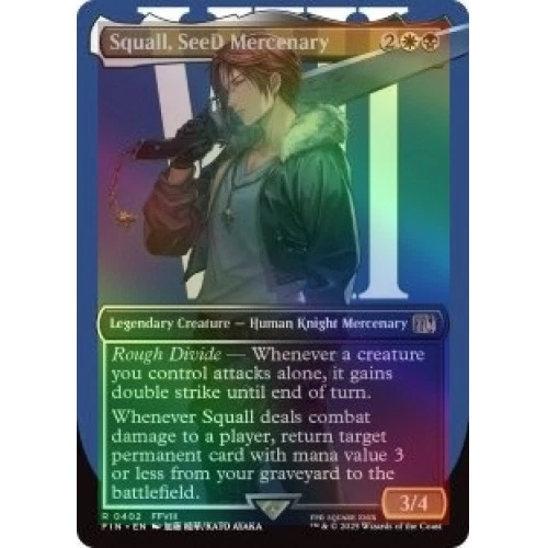 Foil Squall, Seed Mercenary (borderless) (402) M/NM Magic MTG Final Fantasy - Image 1 of 1