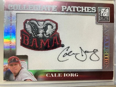 Cale Iorg 2007 Donruss Playoff Elite EE Collegiate Patch Auto /250  Alabama - Image 1 of 2