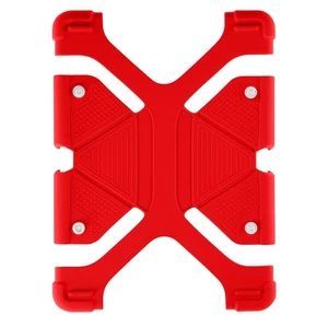 Carcasa Tablets de 8.9'' a 12'' Universal Bumper silicona Función soporte – Rojo - Imagen 1 de 6