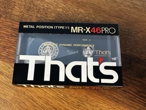THAT'S MR-X PRO METAL 46 1988 EUROPE TYPE IV BLANK CASSETTE TAPE (SEALED) - Bild 1 von 7