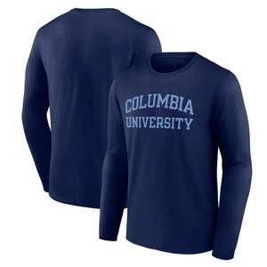Men's Navy Columbia University Basic Arch Long Sleeve T-Shirt - Picture 1 of 3