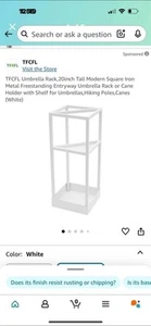 Metal Umbrella Holder Square Free Standing Rack Decorative Bin 16.5x6.3x6.3inch❂ - Picture 1 of 5