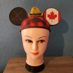Disney Parks selten Kanada exklusiv Mickey Mouse Ohren Biber Hockey Einheitsgröße neu ohne Etikett - Bild 1 von 7
