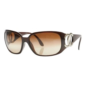 Chanel 6014 64□16 Sunglasses Eyewear Coco Mark Brown Women's from Japan - Picture 1 of 8