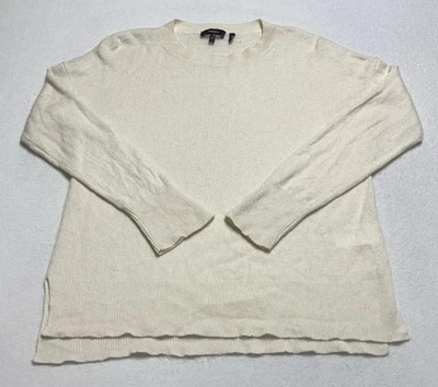 Suéter feminino Theory Karenia macio 100% cashmere médio creme/bege - Imagem 1 de 4