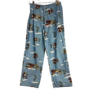 Vintage Walt Disney P J Salvage Women Pajama Pants Size M Flannel Western Cowboy - Picture 1 of 12