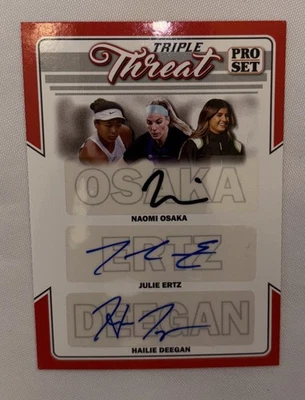 2022 Pro Set Triple Threat Naomi Osaka / Julie Ertz / Hailie Deegan Auto Foto 1 de 4