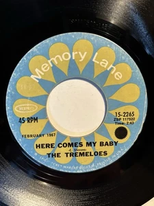 The Tremolo’s „Here Comes My Baby“ Epic 7“ 45 REISSUE VG++ - Bild 1 von 4